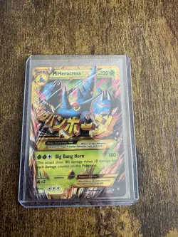 Pokemon M Heracross EX Secret Rare Holo XY Furious Fists 112/111 Mega 220 HP - Image 1