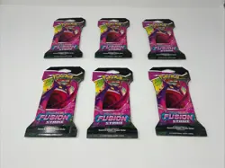 Pokemon TCG Sword & Shield Fusion Strike Sleeved Booster Pack - Lot of 6 - Image 2