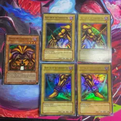 Yugioh Legend Of Blue Eyes Exodia Complete Set 2002 Lob LP-HP - Image 1