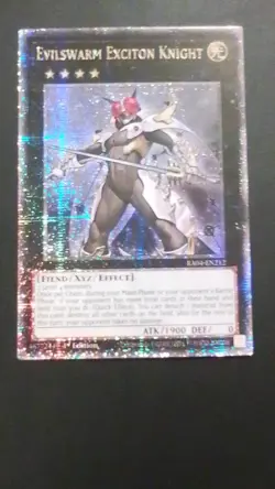Konami Yu-Gi-Oh! Evilswarm Exciton Knight Quarter Century Secret Rare 1st Ed - Image 1