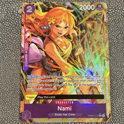 One Piece Nami Parallel PRB02-012 The Best Vol. 2 Alt Alternate Art NM - Image 1