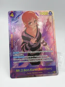 One Piece TCG Mr.2.Bon.Kurei(Bentham) SEC Alt Art EB01-061 NM - Image 3