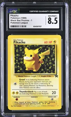 CGC 8.5 Ivy Pikachu 1999 Black Star Promo 1 Pokemon League Pokemon Card - Image 1