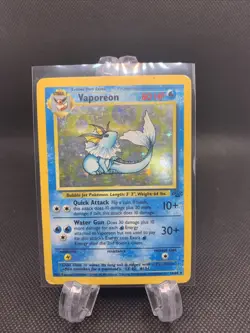 Vaporeon 12/64 Jungle Set Holo Rare Pokemon Card WOTC 1999 Wizards Of The Coast - Image 1
