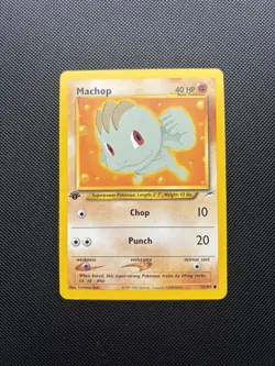 Pokemon Card Neo Destiny 1st Edition Machop 73/105 WOTC - Image 1