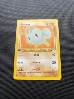 Pokemon Card Neo Destiny 1st Edition Machop 73/105 WOTC - Image 2