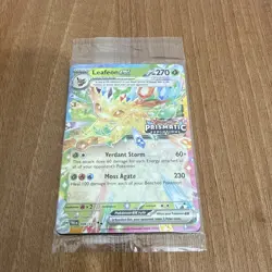 Pokemon TCG Leafeon EX Prismatic Evolutions Stamped Promo Card 006/131 Sealed - Image 1