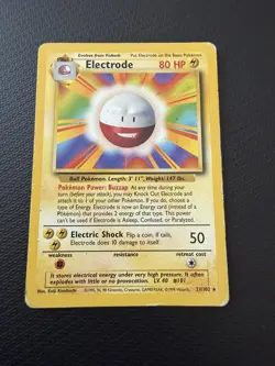 Pokemon TCG Base Set Electrode Card 21/102 HP COMBINED POSTAGE - Image 1