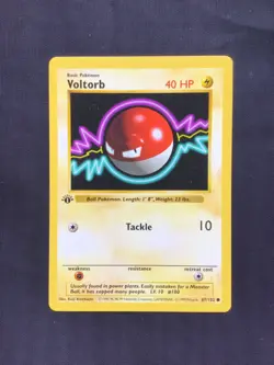 Pokemon Cards: Base Set 1st Edition Common: Voltorb 67/102 - Image 1