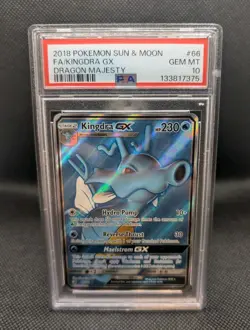 Kingdra GX 66/70 - Dragon Majesty Pokemon Card - PSA 10 GEM MINT - Fresh Cert - Image 3