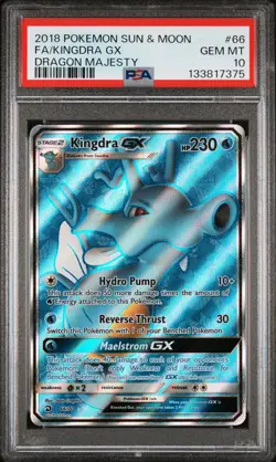 Kingdra GX 66/70 - Dragon Majesty Pokemon Card - PSA 10 GEM MINT - Fresh Cert - Image 5