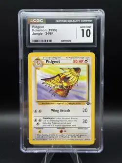 CGC 10 GEM MINT Pidgeot 1999 Jungle 24/64 Pokemon Card - Image 1