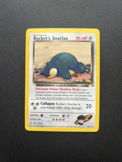 Pokemon Card Gym Heroes Rocket's Snorlax 33/132 WOTC Rare - Image 1