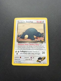 Pokemon Card Gym Heroes Rocket's Snorlax 33/132 WOTC Rare - Image 3