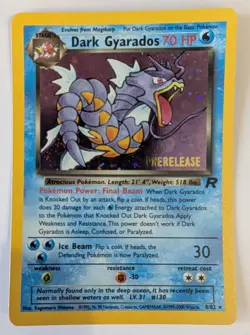 Vintage Dark Gyarados Holo Team Rocket 8/82 Prerelease Pokemon Card 2000 - Image 2