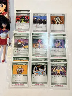 Sailor Moon Collectible Card Game Multiple Decks DART 2000 Vintage & Mars Doll - Image 5