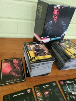 Star Wars Young Jedi Menace of Darth Maul CCG Collectors Box with Cards LOT T7 - Image 4