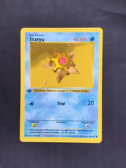 Pokemon Cards: Base Set 1st Edition Common: Staryu 65/102 - Image 1