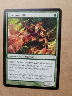 MTG Magic the Gathering Glistener Elf (111) New Phyrexia C LP/NM BULK DISCOUNT - Image 1