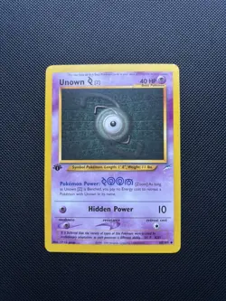 Pokemon Card Neo Destiny 1st Edition Unown Z 60/105 WOTC - Image 1