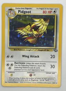 Pokemon TCG Pidgeot Base Set 8/64 Holo Rare Bird Card Stock 1999 - Image 1