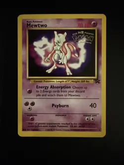 Pokemon TCG Mewtwo 3 WOTC WB Movie Black Star Promo Stamped Pokemon Card - Image 1