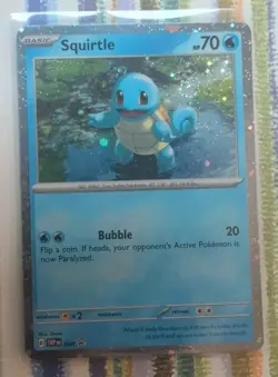 Squirtle Black Star Promo SVP 048 Pokemon Card Swirl - Image 1