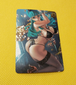 Bulma Bunny Girl ACG Waifu Gold Cartoon Beauty Holo Card - Image 1