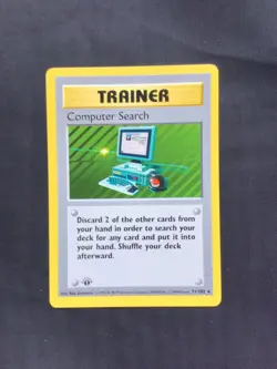 Pokemon Cards: Base Set 1st Edition Rare: Computer Search 71/102 - Image 1