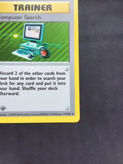 Pokemon Cards: Base Set 1st Edition Rare: Computer Search 71/102 - Image 4
