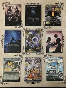 Final Fantasy Magic The Gathering Borderless Card Lot 9x Near Mint Cards - Image 1