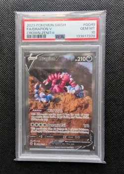 Drapion V GG49/GG70 - Crown Zenith Pokemon Card - PSA 10 - GEM MINT - Fresh Cert - Image 1