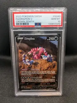 Drapion V GG49/GG70 - Crown Zenith Pokemon Card - PSA 10 - GEM MINT - Fresh Cert - Image 3