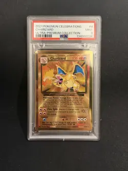 Charizard 4/102 Gold Metal Celebrations Mint 9 - Pokemon Card 25th Anniversary - Image 1