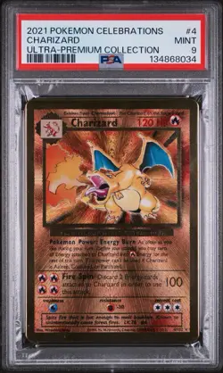 Charizard 4/102 Gold Metal Celebrations Mint 9 - Pokemon Card 25th Anniversary - Image 2