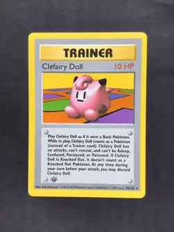 Pokemon Cards: Base Set 1st Edition Rare: Clefairy Doll 70/102 - Image 1