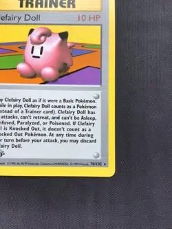Pokemon Cards: Base Set 1st Edition Rare: Clefairy Doll 70/102 - Image 4
