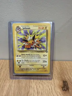 Jolteon 20/64 Jungle Unlimited Non Holo Vintage WOTC Pokemon Card - Image 1
