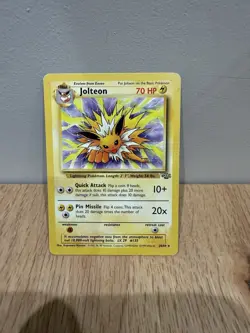 Jolteon 20/64 Jungle Unlimited Non Holo Vintage WOTC Pokemon Card - Image 2
