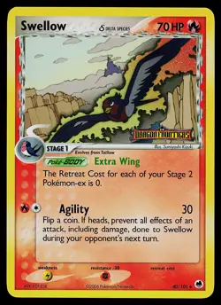 Pokemon Card - Swellow Dragon Frontiers 40/101 Uncommon Reverse Holo Stamped - Image 1