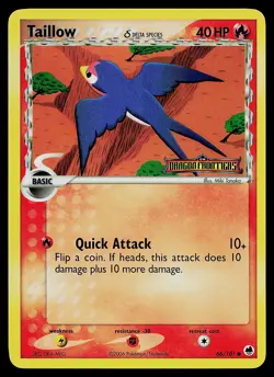 Pokemon Card - Taillow Dragon Frontiers 66/101 Common Reverse Holo Stamped - Image 1