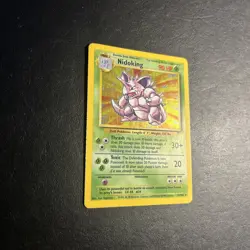 Nidoking 11/102 Base Set Unlimited Pokemon Card Holo Rare Moderately Played MP - Image 2