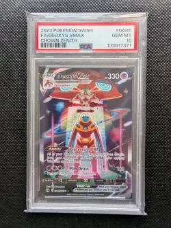 Deoxys VSTAR GG45/GG70 Crown Zenith Pokemon Card - PSA 10 GEM MINT - Fresh Cert - Image 1