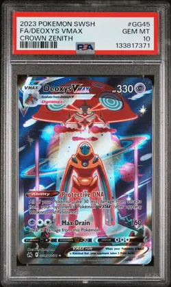 Deoxys VSTAR GG45/GG70 Crown Zenith Pokemon Card - PSA 10 GEM MINT - Fresh Cert - Image 5