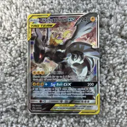 Pokemon Pikachu & Zekrom GX TAG TEAM Promo SM168 Holo Card 240 HP - Image 1