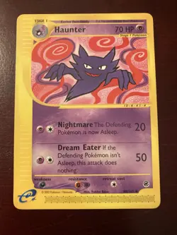 Haunter 80/165 Expedition Base Set Regular Uncommon 2002 Pokemon TCG Card LP - Image 1