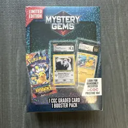 SEALED Pokemon: Mystery Gems - 1 CGC Graded Card & Booster Pack! Limited Edition - Image 1