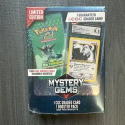 SEALED Pokemon: Mystery Gems - 1 CGC Graded Card & Booster Pack! Limited Edition - Image 2