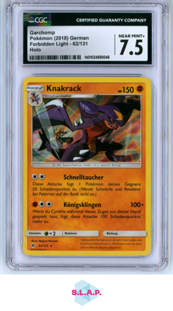 GARCHOMP FORBIDDEN LIGHT HOLO 62/131 POKEMON CGC 7 - Image 1
