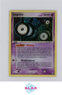 ICOGNITO POKEMON 1/28 EX UNSEEN FORC3S HOLO GERMAN HOLO 2005 - Image 1